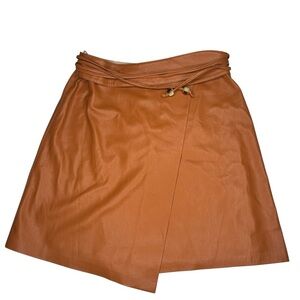 NANUSHKA | Sekoya Belted Wrap Mini Skirt | Vegan Leather | M